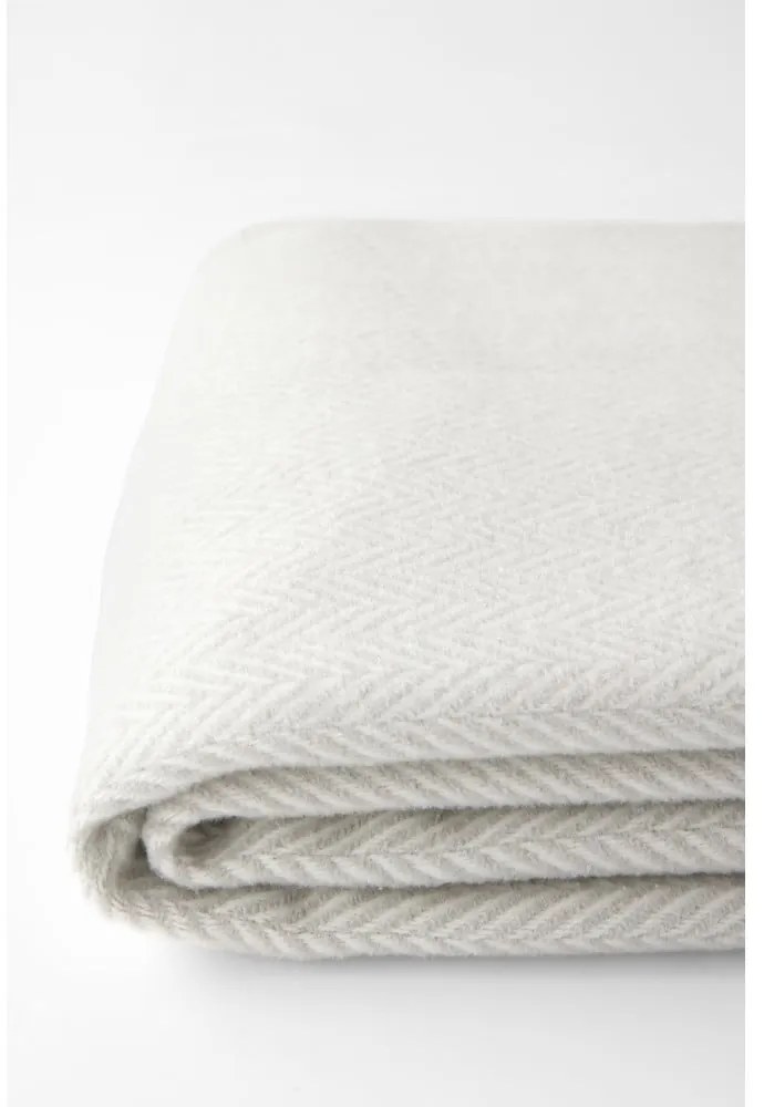 Pled din amestec de bumbac Euromant Skyline, 140 x 180 cm, gri deschis