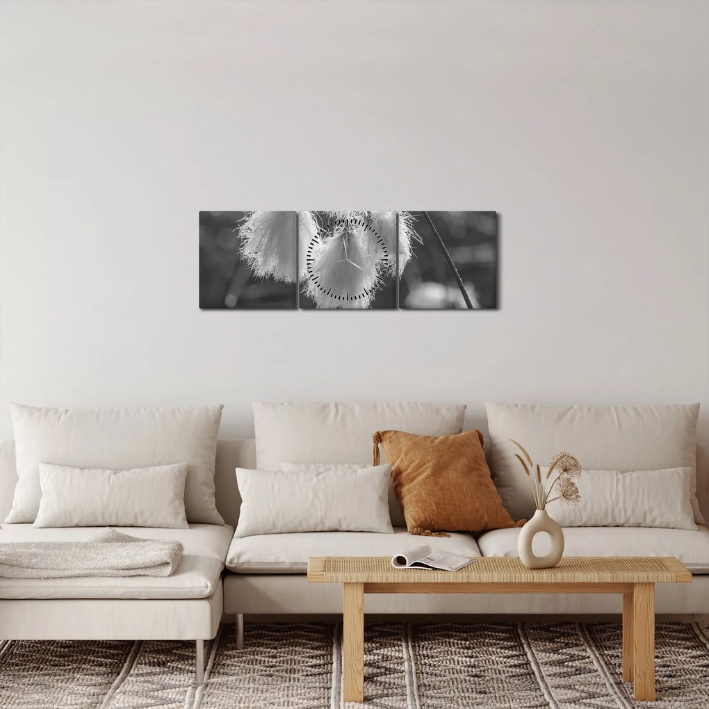 Tablou - Iarba de bumbac (cu ceas) (90x30 cm)