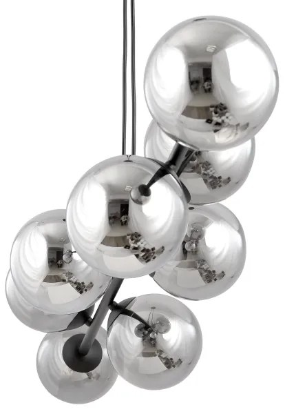 Lustră pe cablu ROSSI 6xE14/10W/230V negru/gri