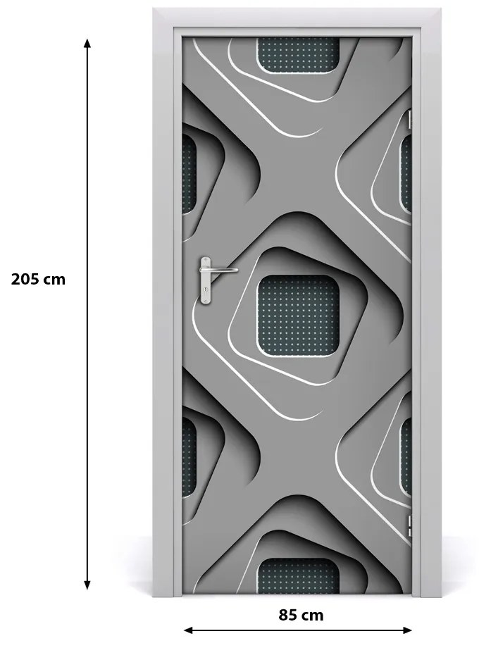 Autocolante pentru usi 3D Abstracție