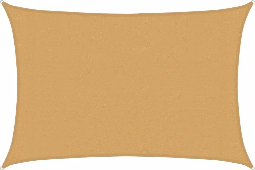 vidaXL Pânză parasolar, nisipiu dreptunghiular 3x4 m HDPE 160 g/m²