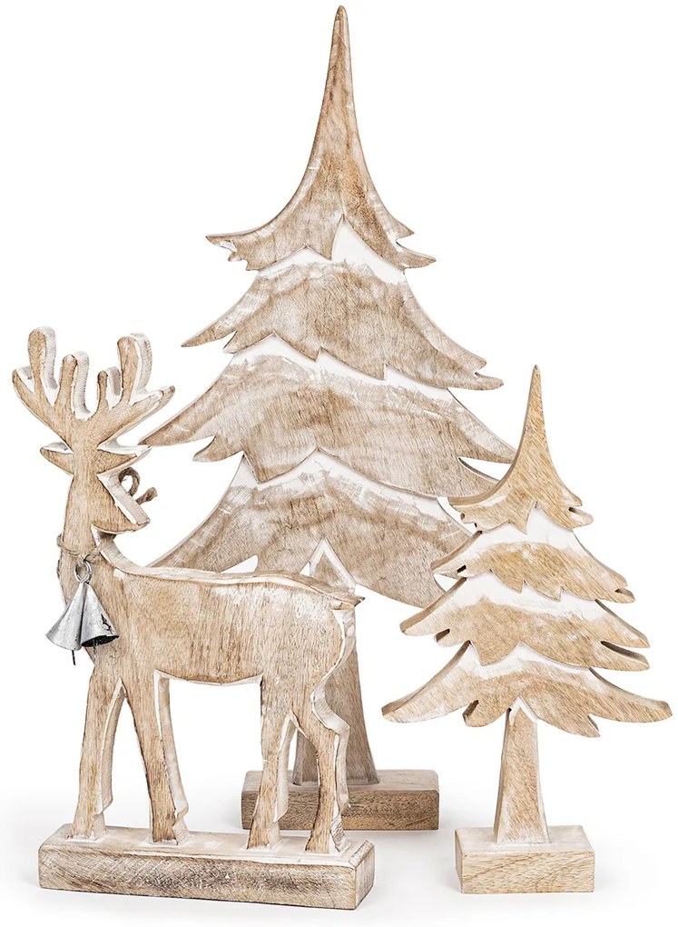 Decorațiune din lemn de mango 4Home Frozen Tree, 30 cm, S