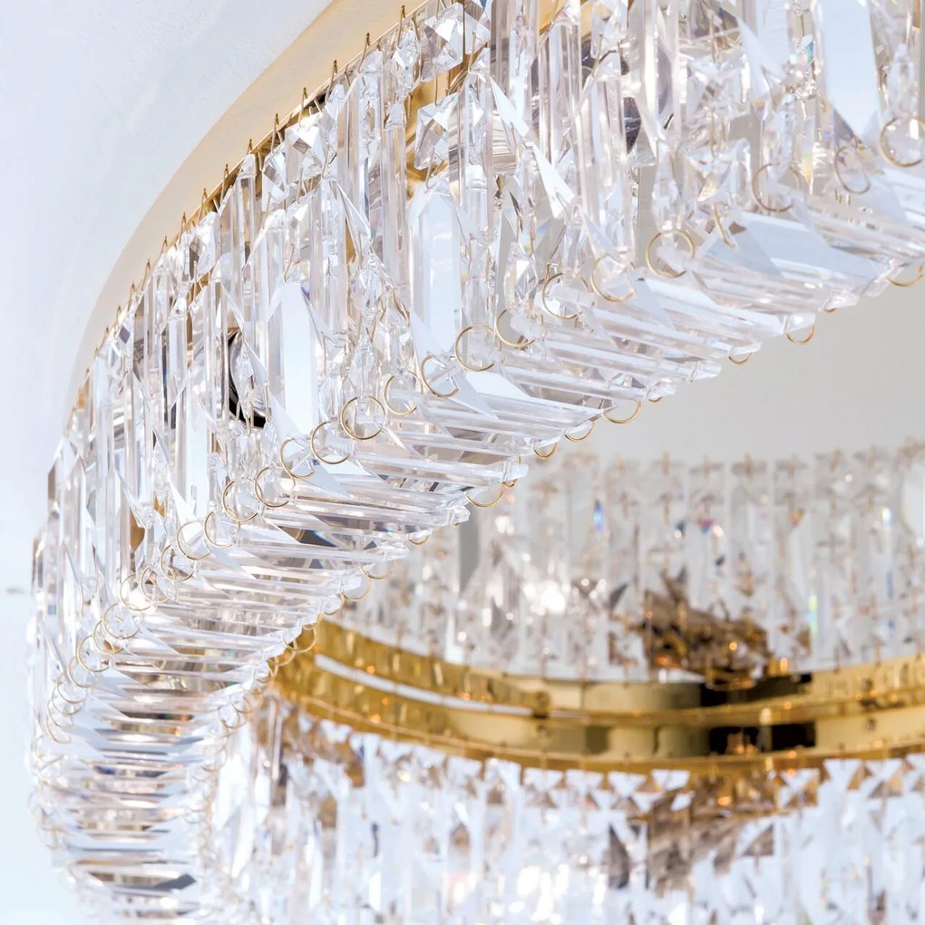 Lustra aplicata cristal Schöler design modern de lux Ring 24K 60cm gold plated