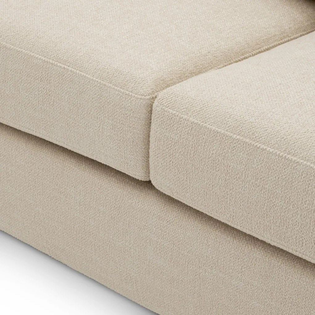 Canapea LUX furnir de stejar, tesatura Renato ecru, Amadeo