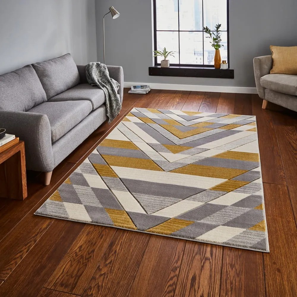 Covor Think Rugs Pembroke, 80 x 150 cm, galben bej