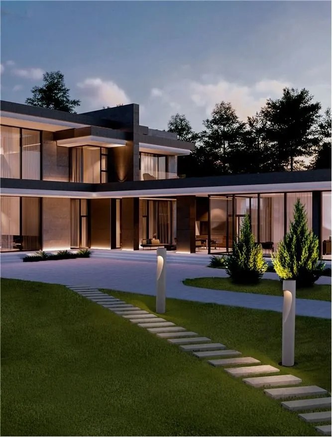 Stalp LED iluminat exterior din beton IP65 NODINO 75cm
