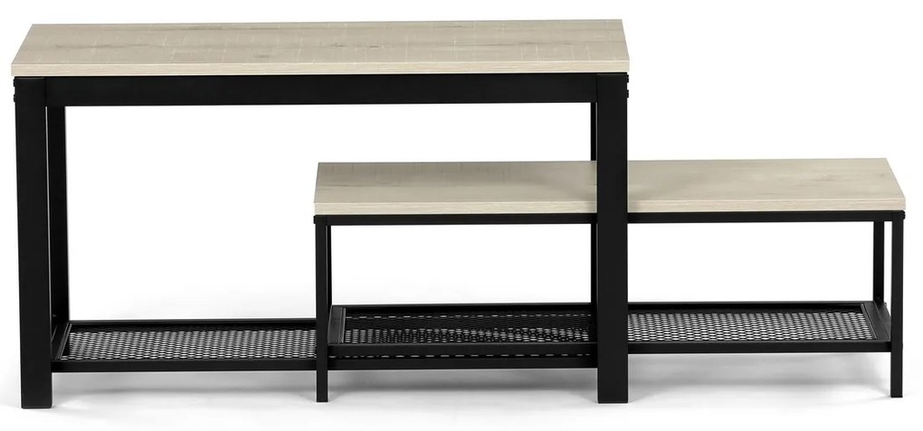 Set de 2 rafturi pentru pantofi, stejar Sonoma