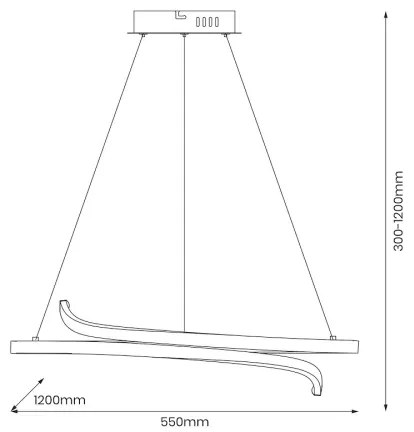 Lustră LED pe cablu LORENZO LED/35W/230V negru