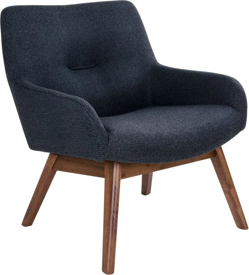 Fotoliu din lemn de nuc House Nordic London, culoare închisă