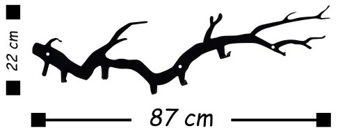 Cuier de perete 22x87 cm ramură