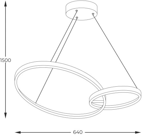 Lustră LED pe cablu Zuma Line 20002P-GD RANDO LED/36W/230V 3000/4000/6000K