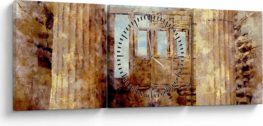 Tablou - Erechtheion, Atena, Grecia (cu ceas) (90x30 cm)