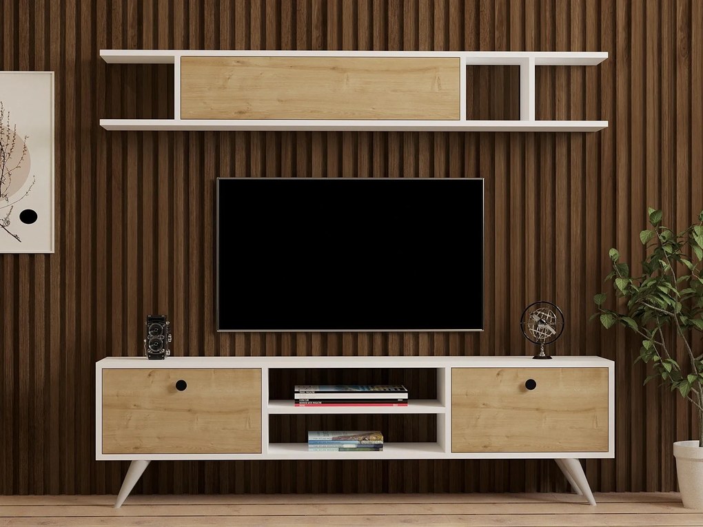 Mobilier living Sikita (alb + pin) . 1095571
