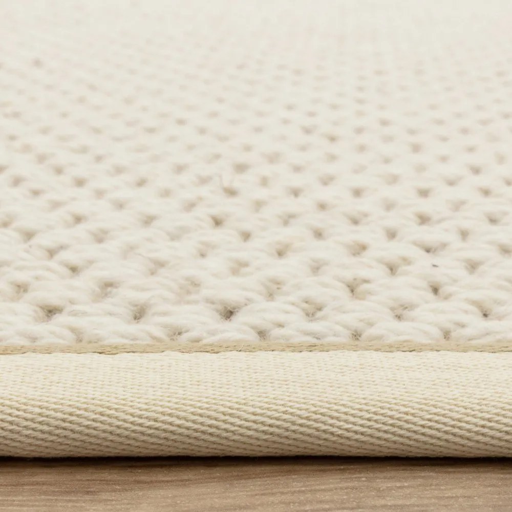 Covor crem reversibil, țesut manual din amestesc de lână 160x240 cm Korra Double Loop – Asiatic Carpets