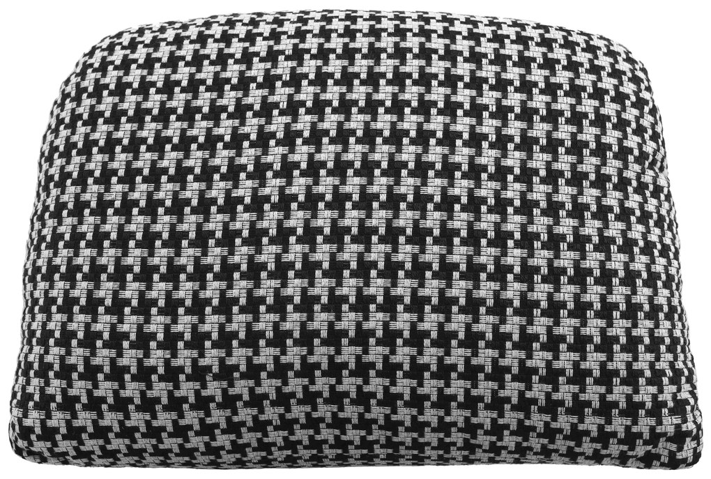 Fotoliu design, model alb-negru/ piele ecologică albastru închis, EMREN