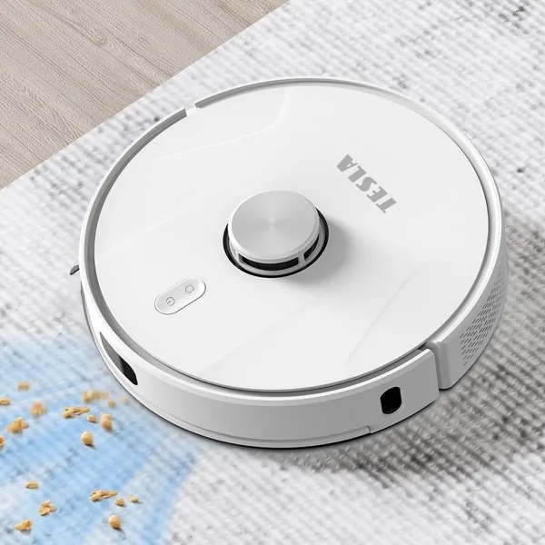 TESLA Electronics RoboStar - Aspirator robot 2în1 2600 mAh Wi-Fi alb