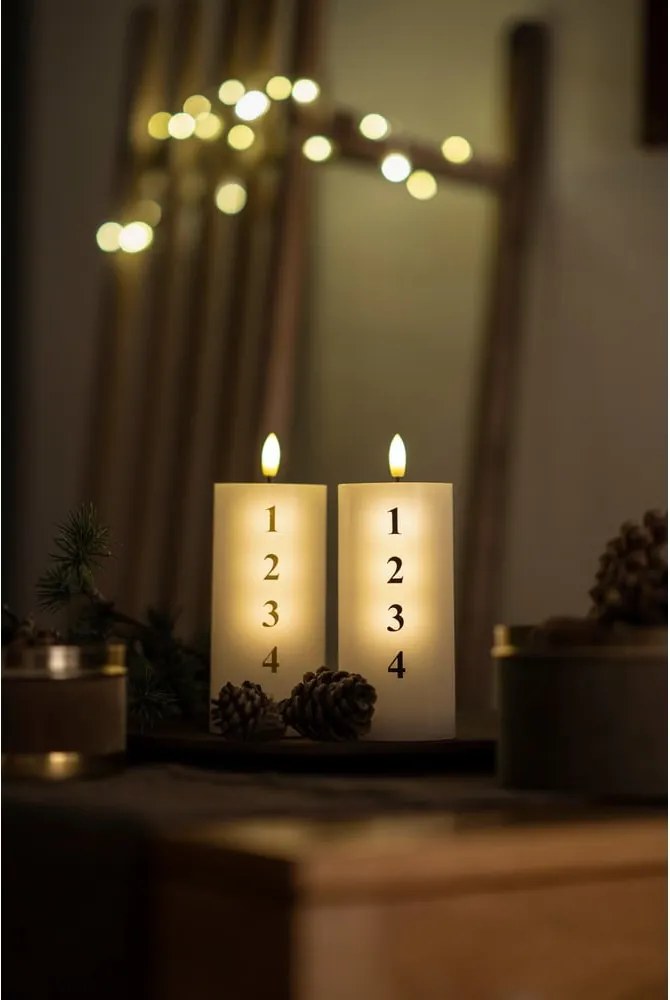Lumânare LED cu baterii (înălțime 15 cm) Sille Advent – Sirius