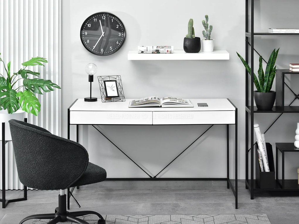 Masă PC Unica (alb + negru). Promo -23%. 1109851