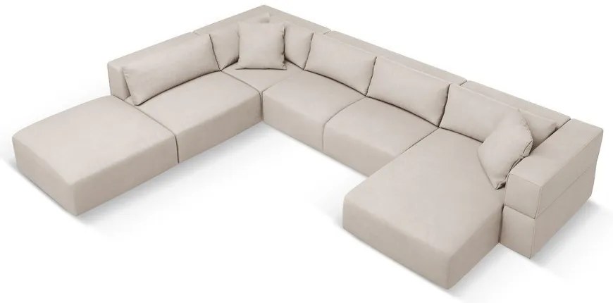 Colțar bej (cu colț pe partea stângă /în formă de "U") Esther – Milo Casa