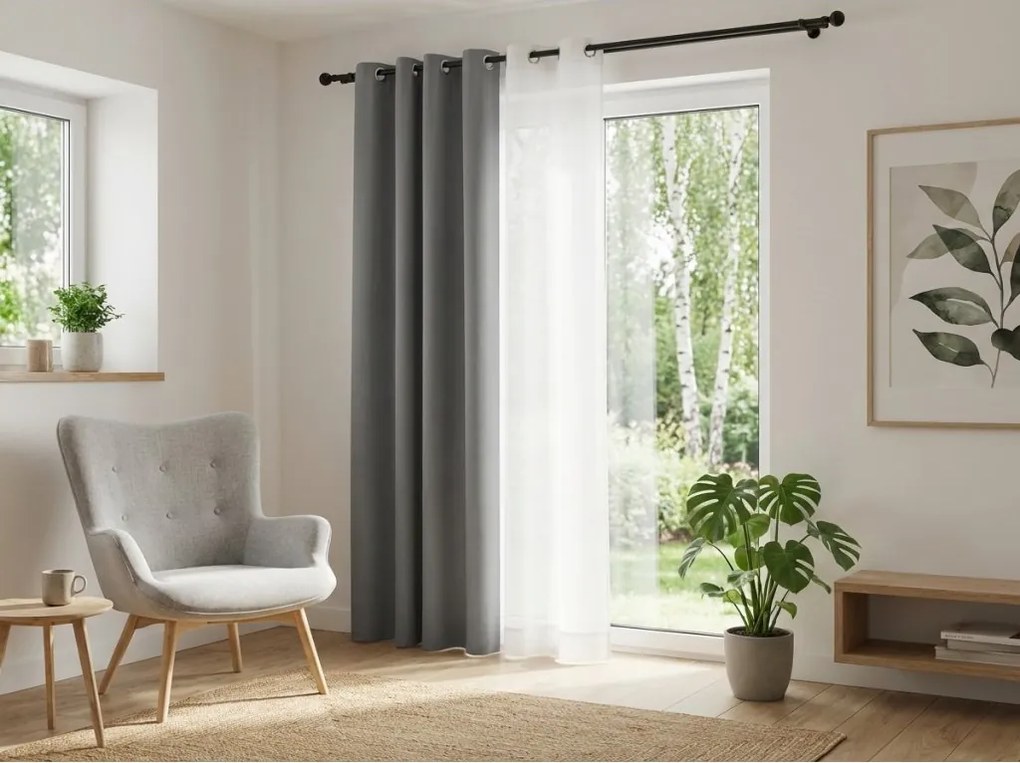 Draperie OXFORD gri deschis 140x270 cm Agatat: Rejansa