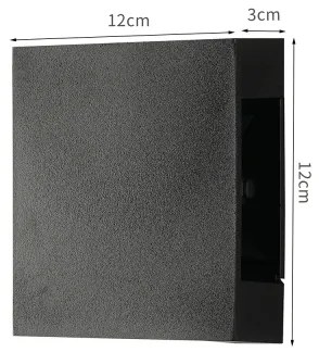 Brilagi - Aplica LED de perete pentru exterior QUADRAY LED/4W/230V neagră IP65