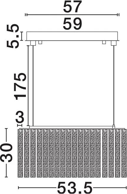 Lustra LED suspendata design decorativ NOL D-68cm