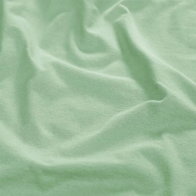 decoDoma Cearșaf elastic jersey cu elastan verde 180 x 200 cm
