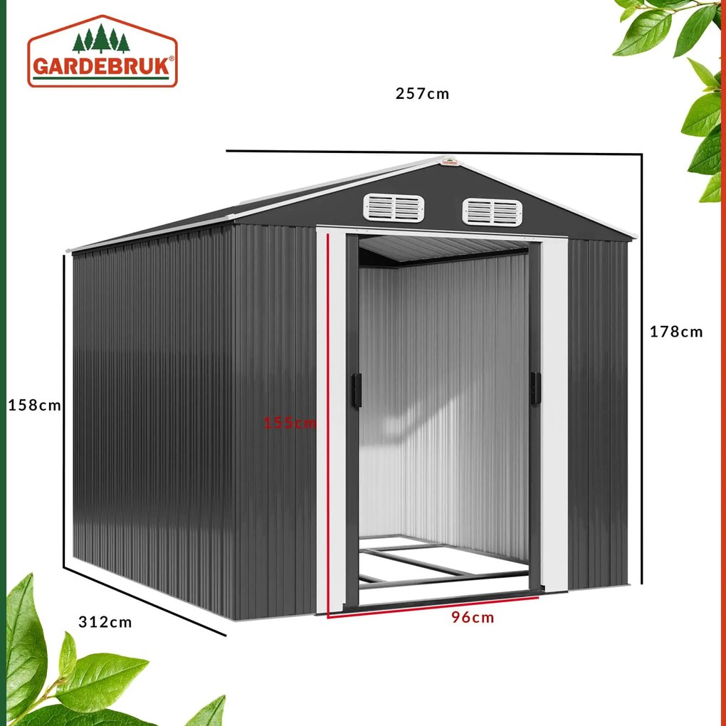 Deuba Casuta de gradina - 312x257x177,5 cm - antracit