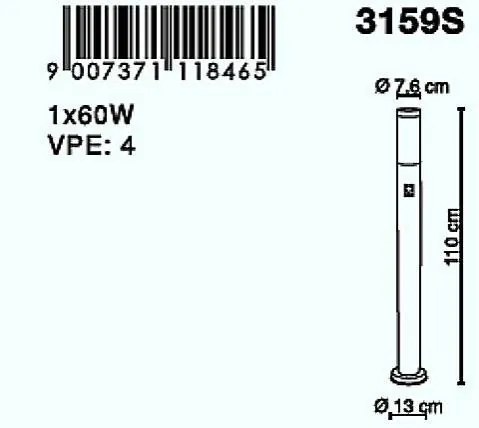 Stalp exterior cu senzor Boston 3159S GL