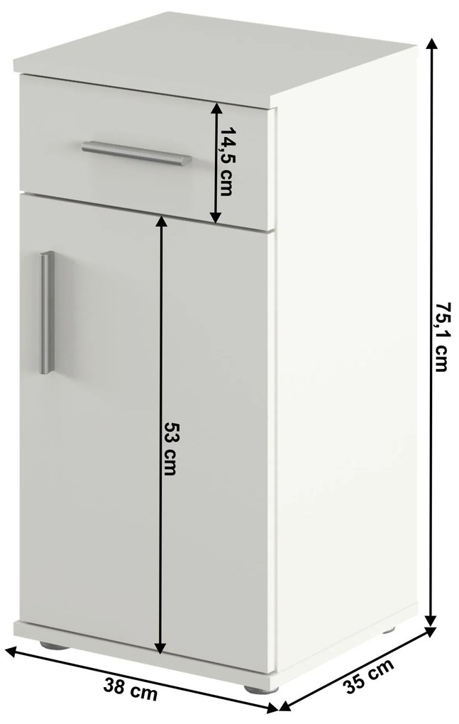 Dulap Lessa 03 (alb mat). 1075422