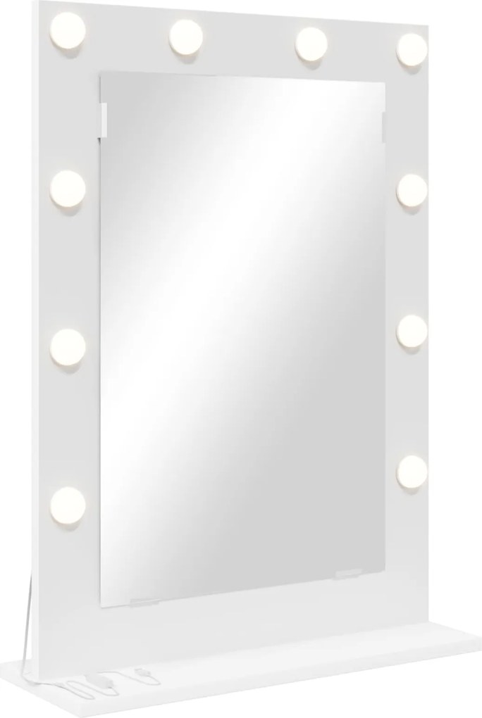 vidaXL Oglindă de toaletă Dreptunghiular Alb 70 x 50 x 18 cm