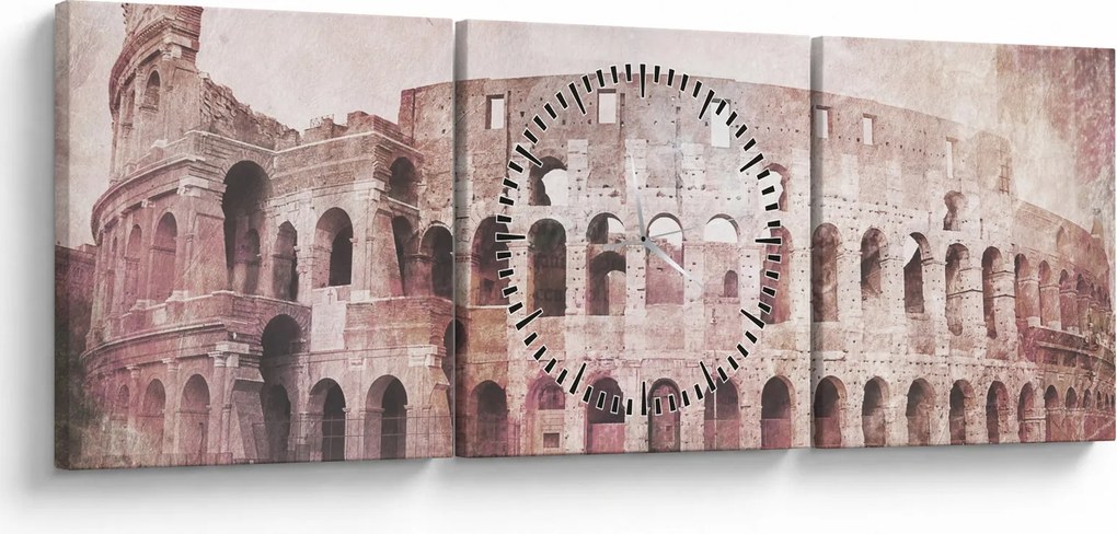 Tablou - Carte poștală de epocă a orașului N⁰2 (cu ceas) (90x30 cm)