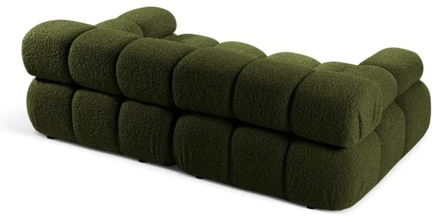 Canapea modulară verde cu tapițerie din țesătură bouclé 188 cm Bellis – Micadoni Home