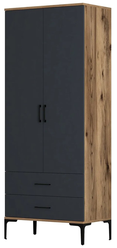 Dulap de haine Kiara T (Nuc + antracit). 1088332