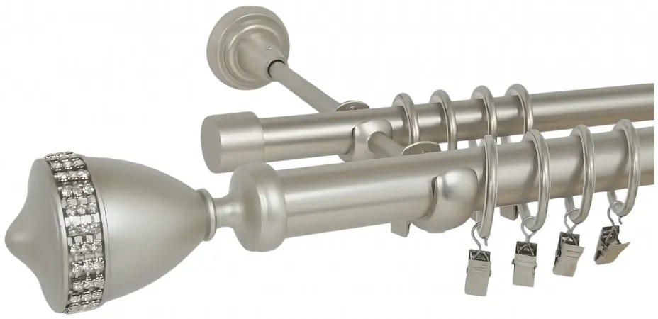 Galerie dubla VIENNA- dubla 25/19 - CROM MAT (Alege marime: 120 cm)