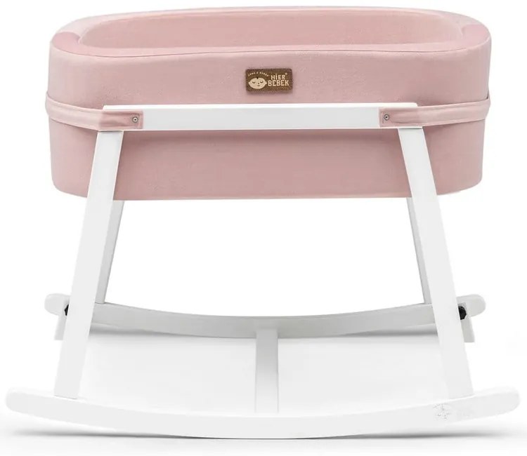 Pătuț leagăn alb/roz Hier – Kalune Design