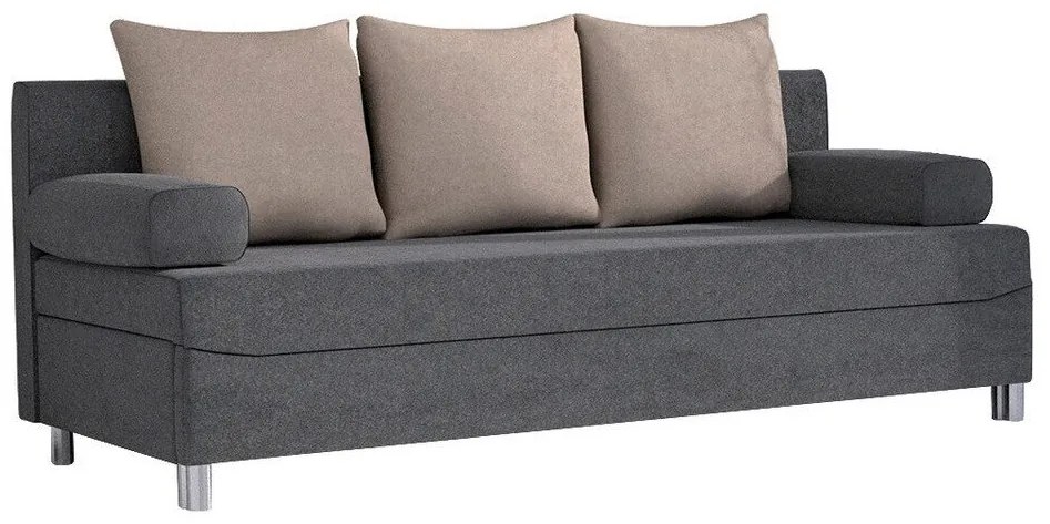 Canapea extensibilă Miami 118 Cutie de pat, 86x192x80cm, 65 kg, Picioare: Plastic, Lemn: Pin