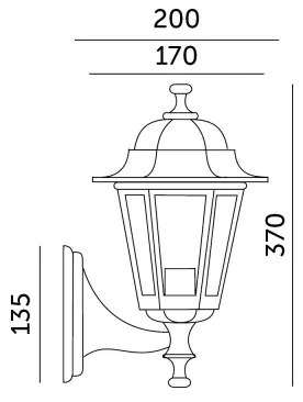 Aplică de exterior 1xE27/60W/230V IP44 alb