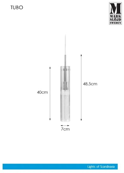 Lustră pe cablu Markslöjd 108112 TUBO 1xE14/40W/230V
