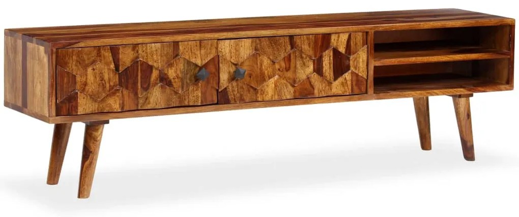 244683 vidaXL Dulap TV din lemn masiv de acacia, 140x30x40 cm