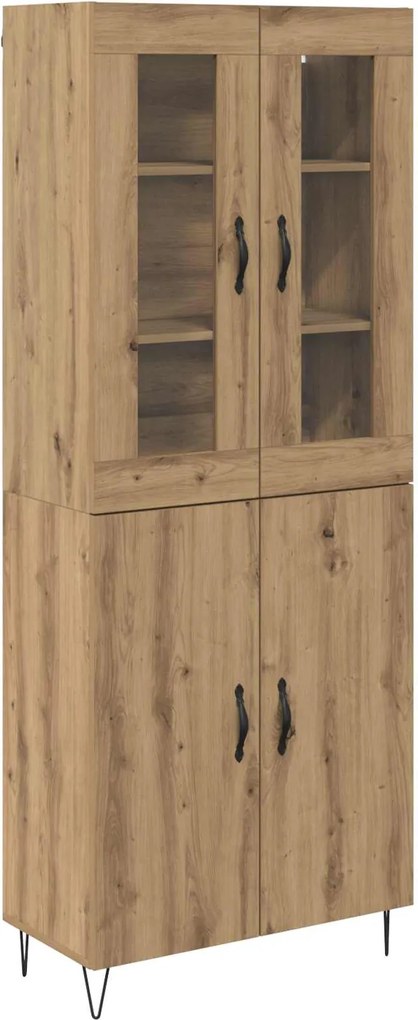 vidaXL Bufet Stejar Artizanal 69,5 x 34 x 180 cm Lemn compozit