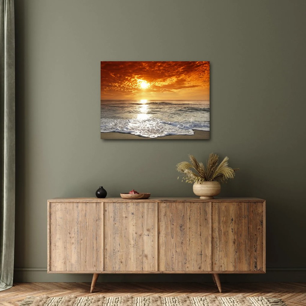 Tablou cu apus de soare din Corsica (70x50 cm)