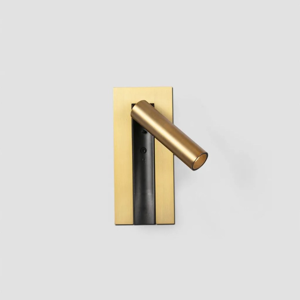 Aplica cu reader LED directionabil stil minimalist GABO bronz