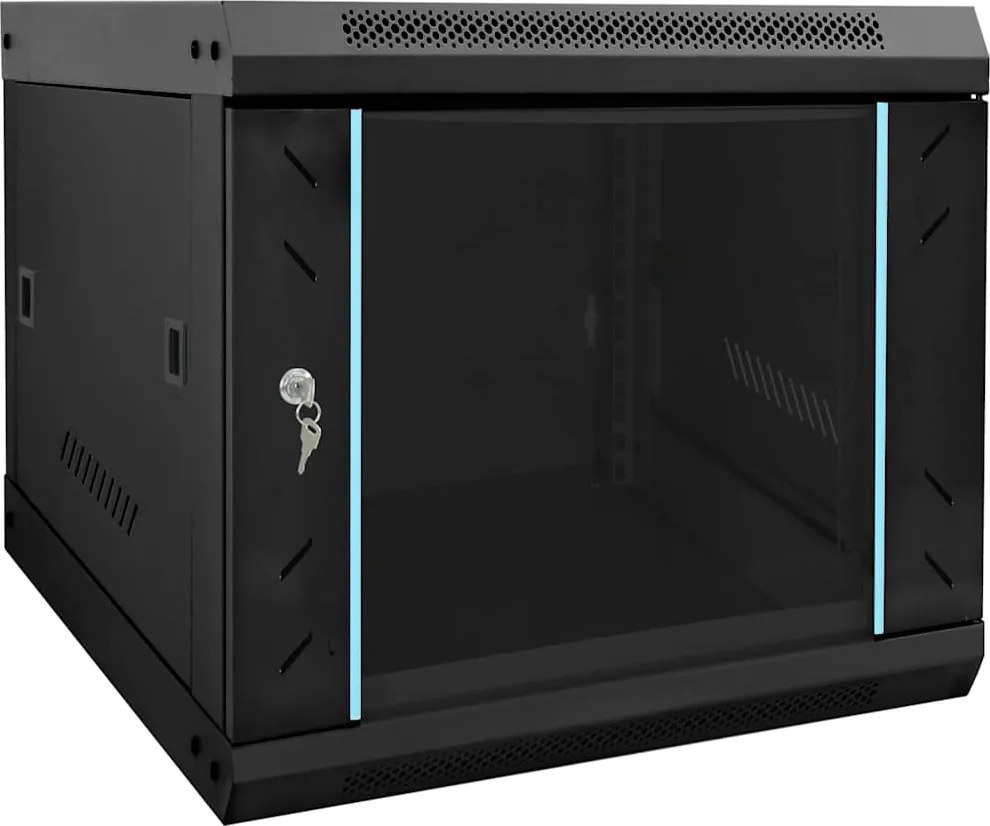 vidaXL Dulap de rețea cu depozitare Negru 53 x 60 x 45 cm Oțel