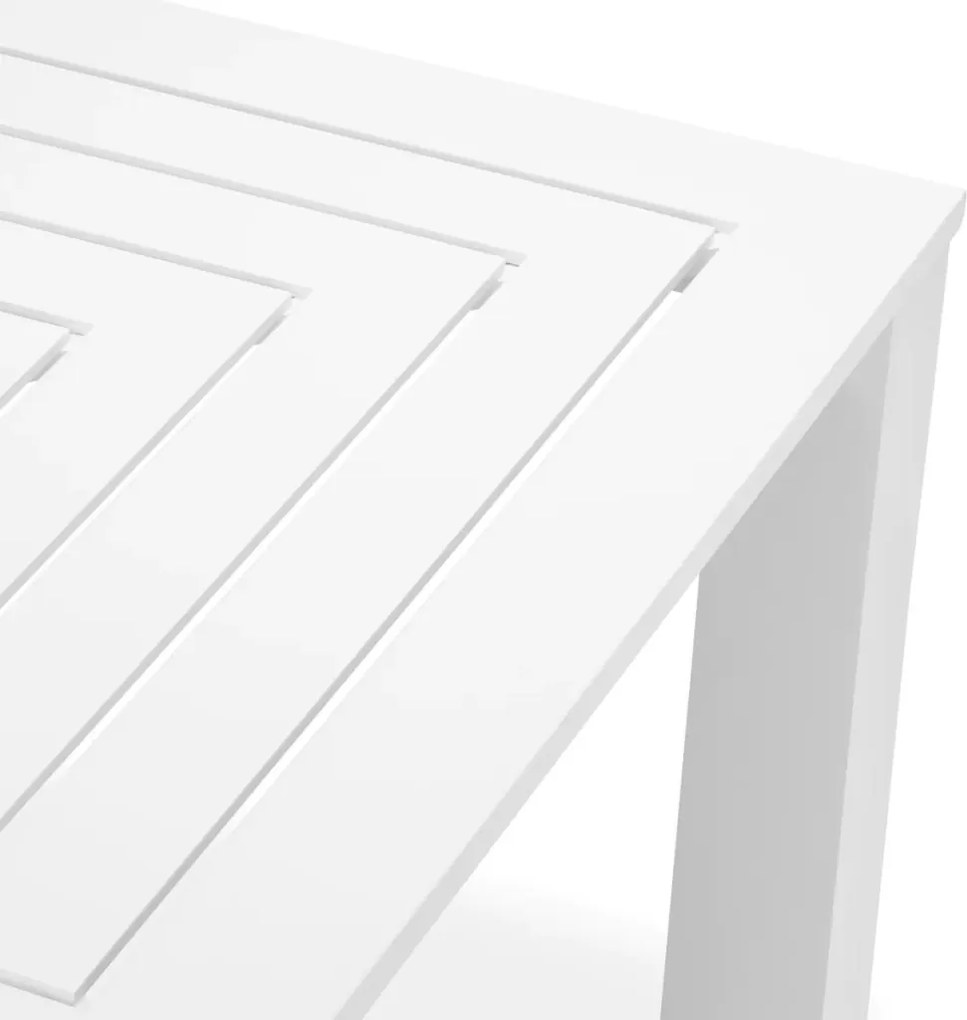 Masa pentru interior/ exterior design LUX din aluminiu Vistamar alb, 240x105cm