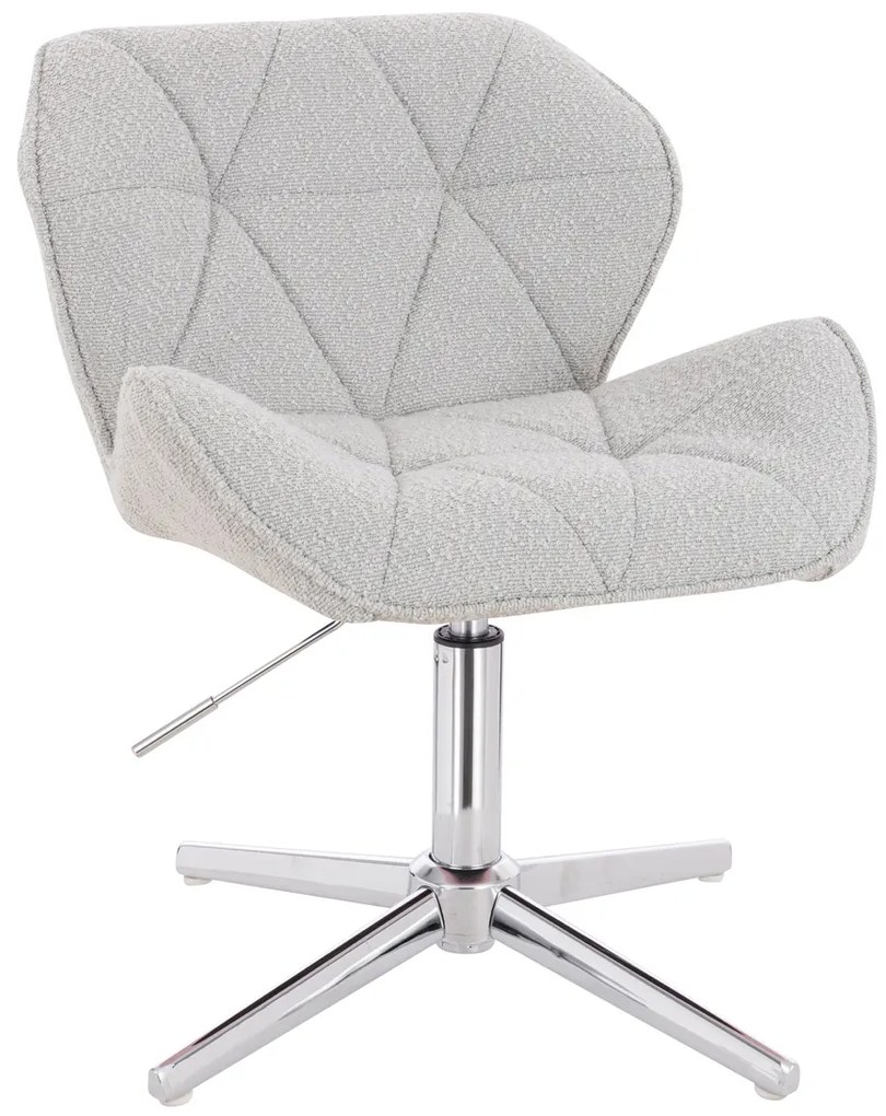 HR111CROSS Scaun Gri Boucle cu Bază Cromata