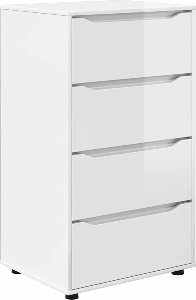 vidaXL Dulapuri de depozitare 2 pcs Alb lucios 60 x 48 x 105 cm