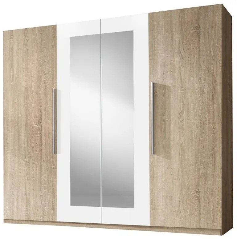 Expedo Dulap dormitor cu oglindă ERA (20), stejar sonoma/alb