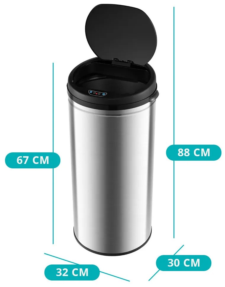 Coș de gunoi cu senzor, 30 l