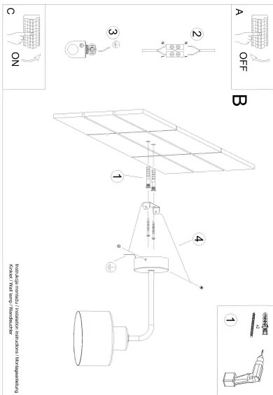 Lampă de perete SAVAR 1xE27/60W/230V neagră Sollux SL.1129